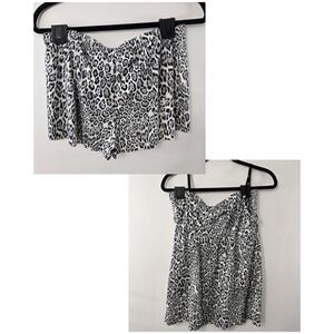 Commando Seamless Camisole Tank Top And Sleep Shorts Set Animal Print Size L LN